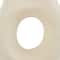 12" Beige Paper Mache Abstract Rounded Vase with Double Openings